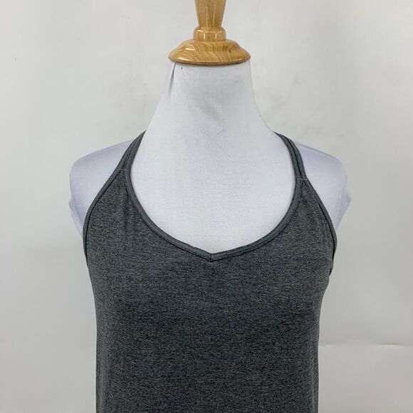 Under Armour Tank Top Womens S Small Grey Halter Racerback Shelf Bra Unpadded - Picture 3 of 13